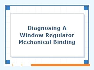 Diagnosing Mechanical Binding in Window Regulators